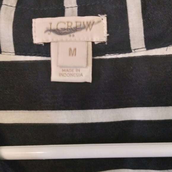 J. Crew Factory Black & Grey Stripe Long Sleeve Lightweight Cotton Tunic M - Picture 7 of 9